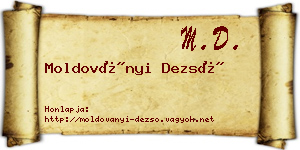 Moldoványi Dezső névjegykártya