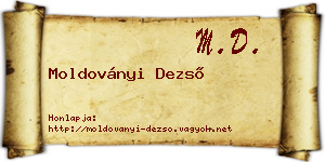 Moldoványi Dezső névjegykártya