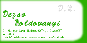 dezso moldovanyi business card